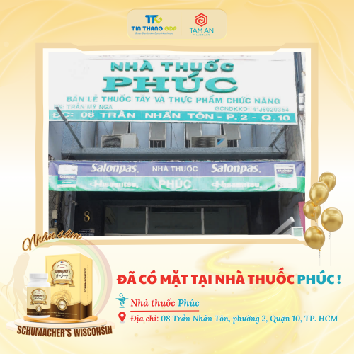 Picture for blog post Nhân Sâm Schumacher's Wisconsin chính hãng hiện đã có tại NHÀ THUỐC PHÚC Quận 10