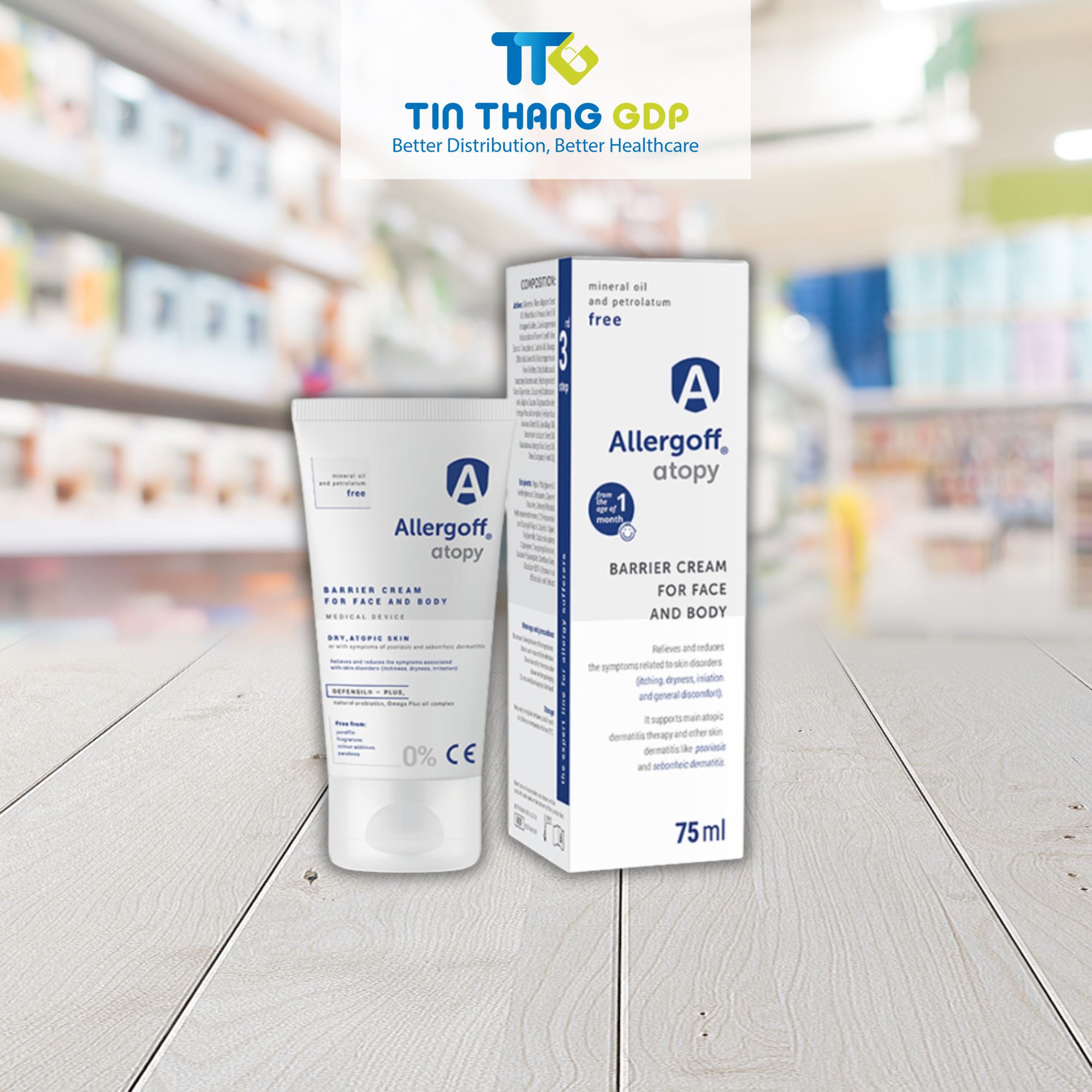 Picture of ALLERGOFF ATOPY ICB PHARMA 75ML -  Bảo vệ và dưỡng ẩm chuyên sâu cho da mặt và cơ thể nhạy cảm, dễ kích ứng
