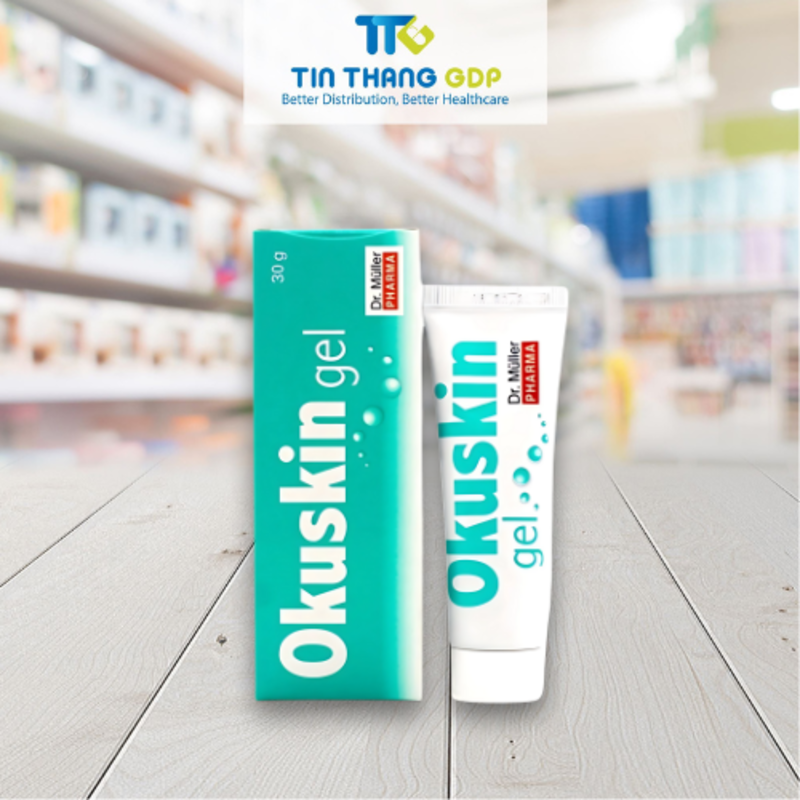 Picture of GEL BÔI DA OKUSKIN GEL 30G DR MULLER PHARMA - Hỗ trợ nhanh lành vết thương hở, hạn chế sẹo xấu, vết thâm